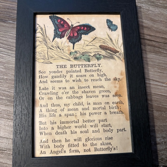 Vintage Art Print from Old Poetry Book - dark cottagecore - Picture 1 of 1